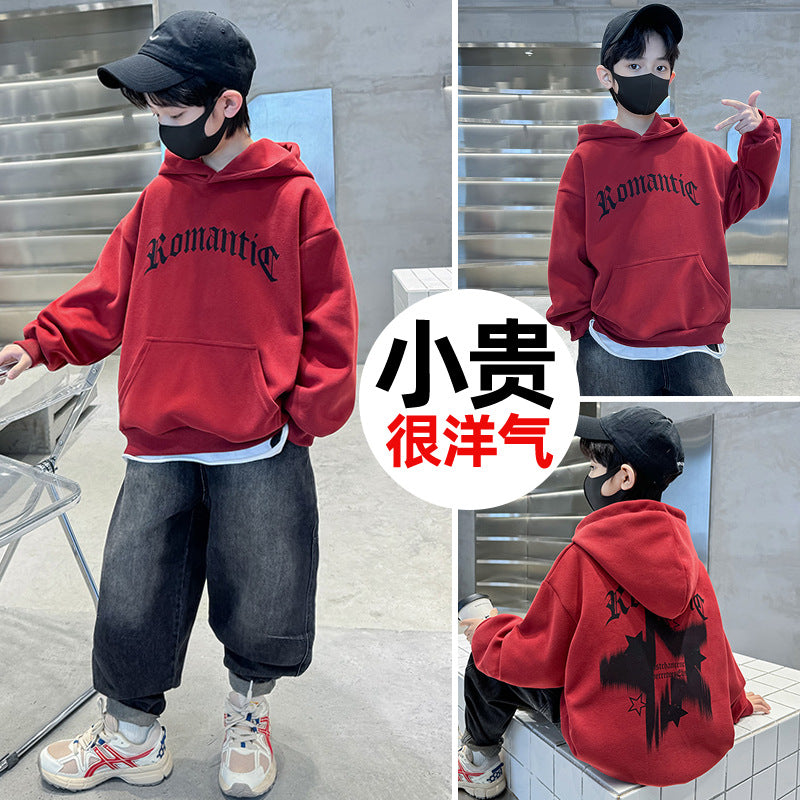 Boys' hoodie - spring/autumn collection  - new spring kids' clothing - boys' hooded top - cool & stylish for older boys