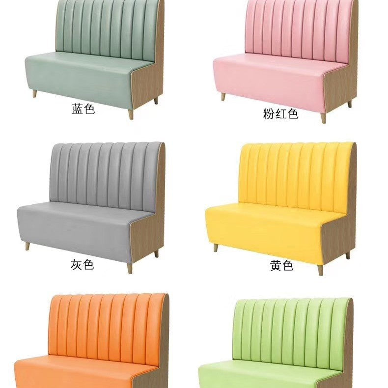 Cafe milk tea shop card seat sofa commercial canteen restaurant table and chair combination snack barbecue hot pot shop dining table and chair