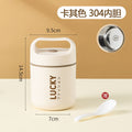 304 stainless steel mini breakfast cup insulated lunch box bucket - small, portable, perfect for office workers - food container & thermos