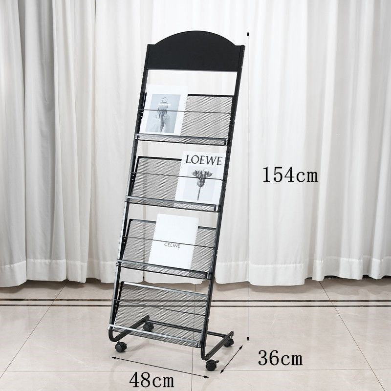 Floor magazine rack, newspaper rack, book rack, display rack, promotional material rack, single page rack, storage rack