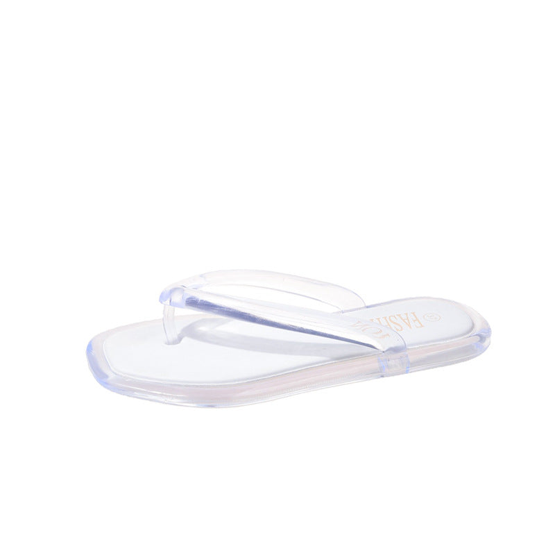 Trendy crystal flip-flops for women, summer 2024 new arrival, indoor non-slip, popular thong sandals