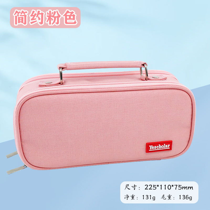 Large capacity pencil case boy stationery box junior high school students 2024 new  stationery box multi-layer primary school students pencil case