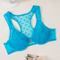 wholesale sexy plus sizeintimatesfrench front button push-up breathable big breasts appear small ultra-thin printed mesh bra