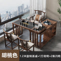 1.2m rotating tea table + 1 chinese style comb back chair + 2 crescent chair models