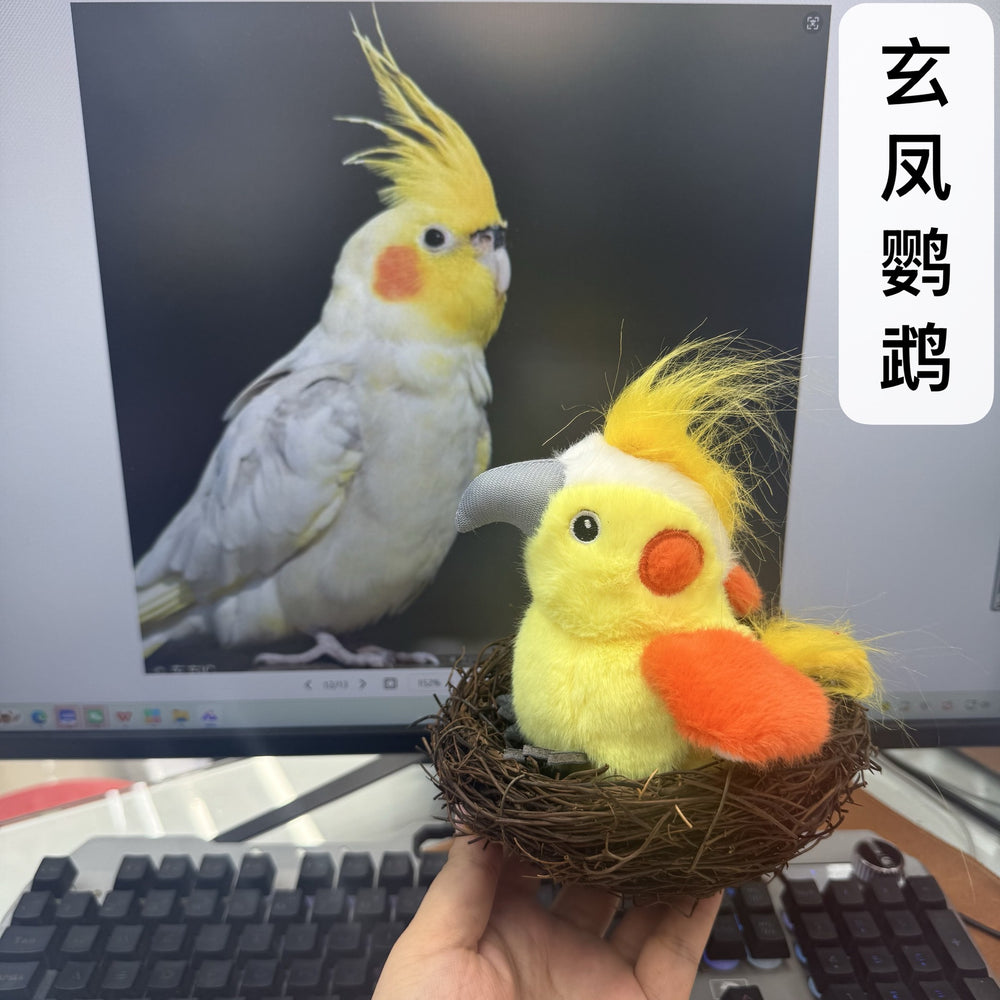 Cat toy amazon cross-border electric simulation bird rechargeable cat self-healing sound shake bird stuffed toy