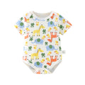 Baby romper spring autum triangle crawling short-sleeved male and female baby cotton 0-1 year old jumpsuit girl butt wrap
