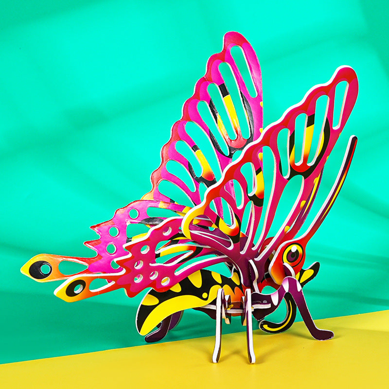 Insect cognition technology small production handmade DIY butterfly splicing kindergarten primary school students fun puzzle creative package