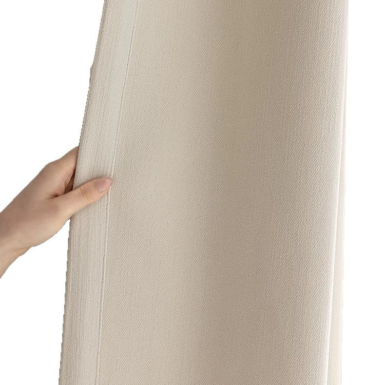 Double-sided chenille curtains, fully blackout, bedroom, high-end, cream style, whole house finished curtain fabric, shaoxing keqiao cloth