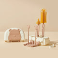 Portable bottle brush suit silicone bottle brush storage box travel size cleaning brush baby bottle cleaning brush
