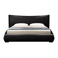 Italian light luxury genuine leather bed bedroom wedding bed designer style king size bed 1.8m trending black double bed