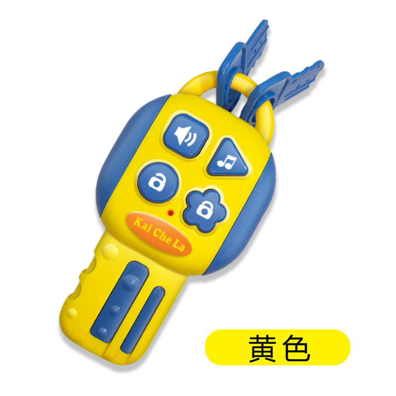 Cross-border  export children's simulation remote control car key lock lighting music early education educational unlocking toys