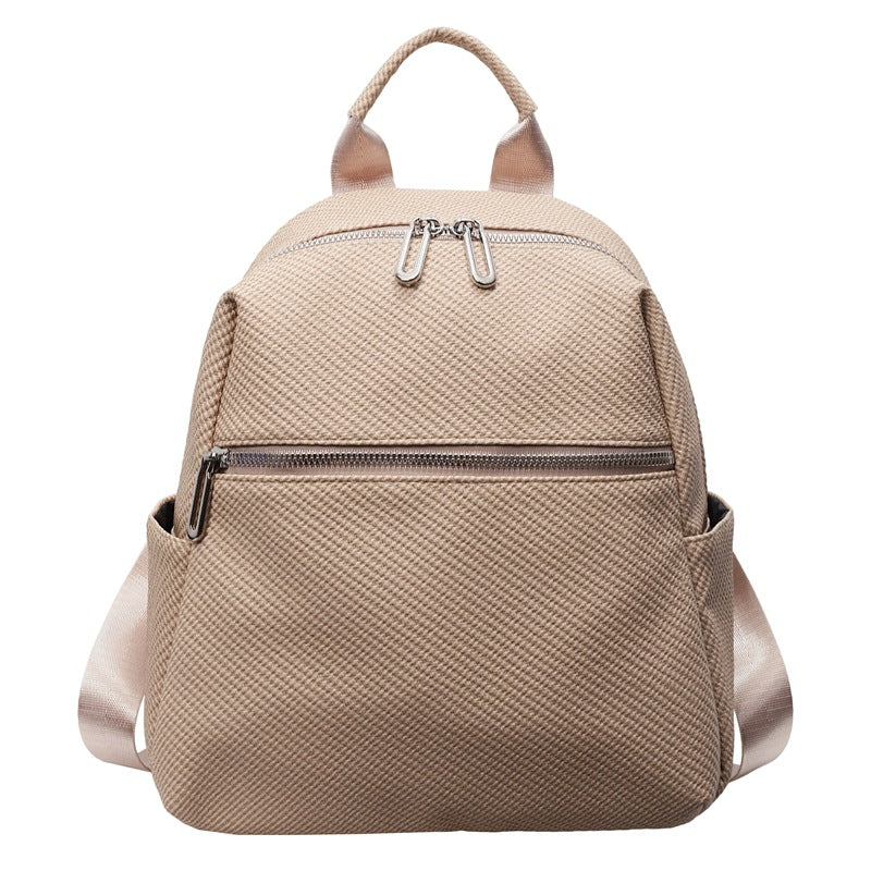 PU soft leather backpack bag for women 2025 new large-capacity Korean soft leather backpack handbag student travel schoolbag