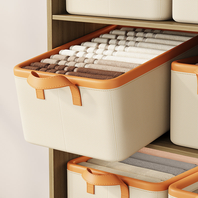 Wardrobe Clothes Pants Storage Box Clothes Layered Storage Artifact Household Folding Organizing Basket Storage Box Organizing Box