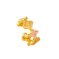 Copper micro-embedded diamond four-leaf clover hot-selling open ring female niche styleinsfashionelegantaccessible luxury ring jewelry