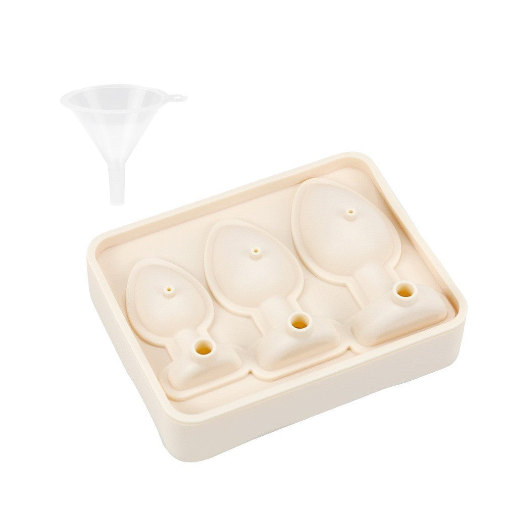 Creative Silicone Ice Lattice Mold Party Whiskey Spoof Styling Film Household Food Grade Ice Film with Funnel