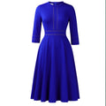 C8655  cross-border e-commerce  new women's fashionable and elegant round neck three-quarter sleeve dress