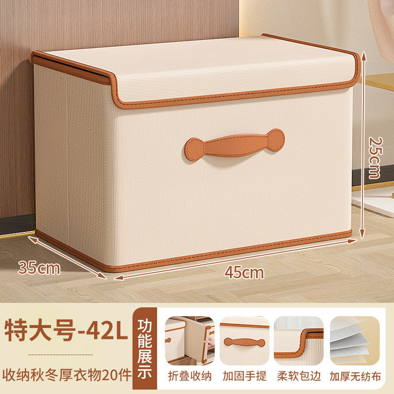 Clothes storage box Household wardrobe underwear Foldable storage box Organizing box Clothes quilt with lid Large capacity