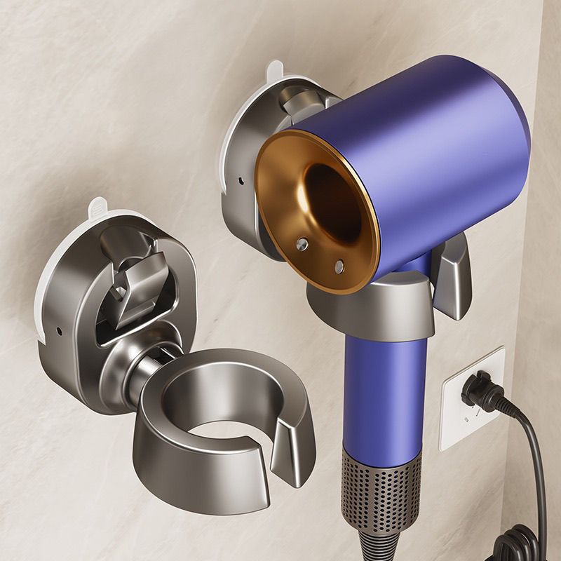 Hair dryer storage rack suction cup punch-free bathroom wall-mounted hair dryer holder for home hair dryer storage handy gadget