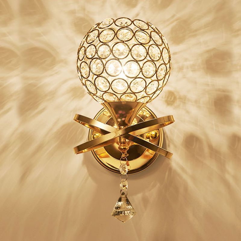 Postmodern minimalist crystal wall sconce - nordic light luxury living room background wall, stairway, aisle, corridor, bedroom bedside lamp