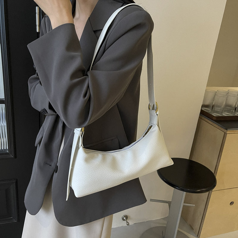 Retro niche design bag women's autumn and winter 2025 new trendy fashion shoulder underarm bag soft leather texture messenger bag