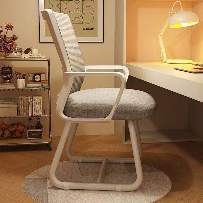 Computer chair, comfortable for long periods of sitting, conference bow-shaped office chair, university dormitory study backrest chair, home simple mahjong chair