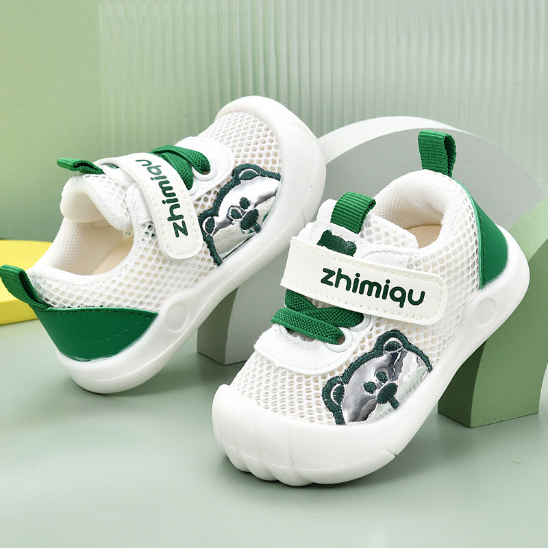 Baby sandals for boys, summer first walker shoes, 0-1-2 years old infant anti-slip soft sole mesh shoes for babies and toddlers, baby girl shoes
