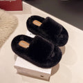 Fairy style furry slippers for women outwearnew arrivalfall and winterpopularfashioneasiest for matchplaid home casual one-line cotton slippers