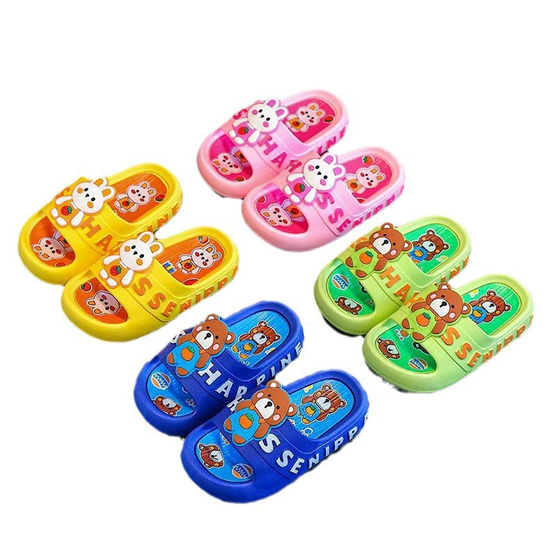 Kids slippers summergirl cartoon cute indoor soft bottomnon-slip boys baby stepping on shit feeling kids sandals