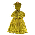 European and american light luxury sleeveless dress - women's summer ruffle hem, cinched waist, elegant, unique, exquisite maxi dress