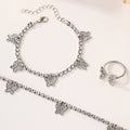 Wholesale diamond-studded open ring - european & american cross-border fashion jewelry, butterfly ring, versatile minimalist handpiece for women