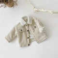 New children's winter coat: korean style, fleece-lined, extra thick lambswool top, baby corduroy outfit
