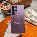 Suitable for samsung s25ultra liquid metal paint magnetic phone case s26 lens film anti-fall simple soft case a57