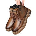 2024autumnew arrivalretrobootsmen's high-top britisheasiest for match slip-on casuallong high-end workwear boots