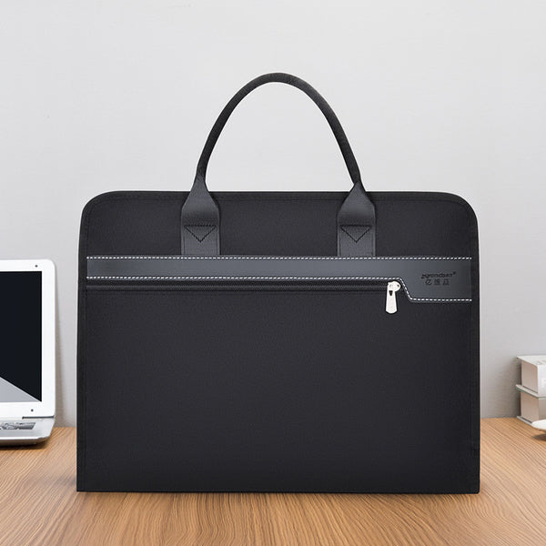 Yiyunchen briefcase men's file bag business zipper file bag custom logo meeting briefcase printing