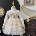 Girls' dresses: new autumn  collection - elegant fleece-lined birthday dress for little girls, super fairy tutu princess dress for children