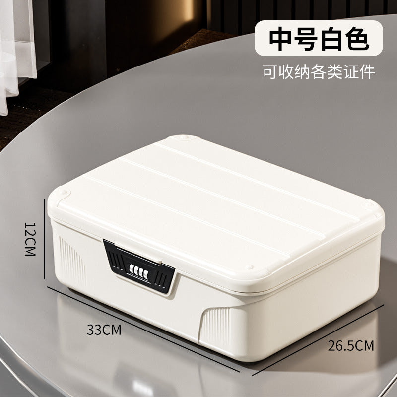 Password Storage Box Privacy File Locked Storage Box Car Household Valuables Storage Box Plastic Finishing Box