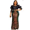 supply of african export women's clothing sequinembroider long skirt silm mermaid dress evening dress performance costume