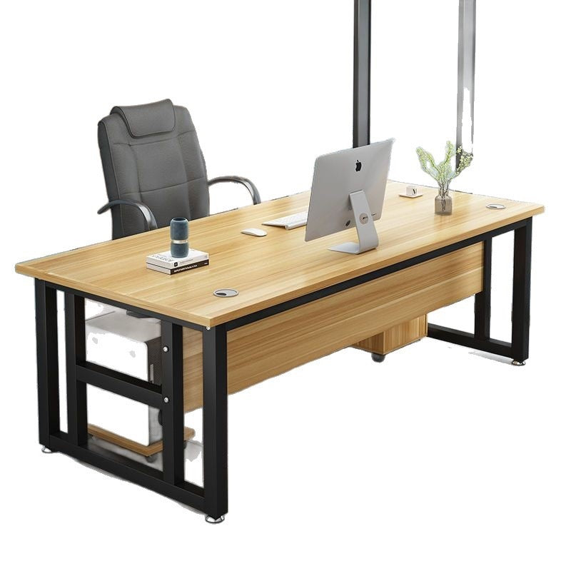 Computer desk desktop casual modern boss office desk staff slot table and chair combination for home desk single table without