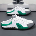 Winter men's shoes, toe-cap mesh half-toe shoes, 2025 breathable, heel-less new arrival slippers, one-step lazy clogs
