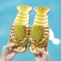 Crayfish summer slippers stylish creative thick sole women's beach funny sandals outwear waterproof non-slip bath home shoes
