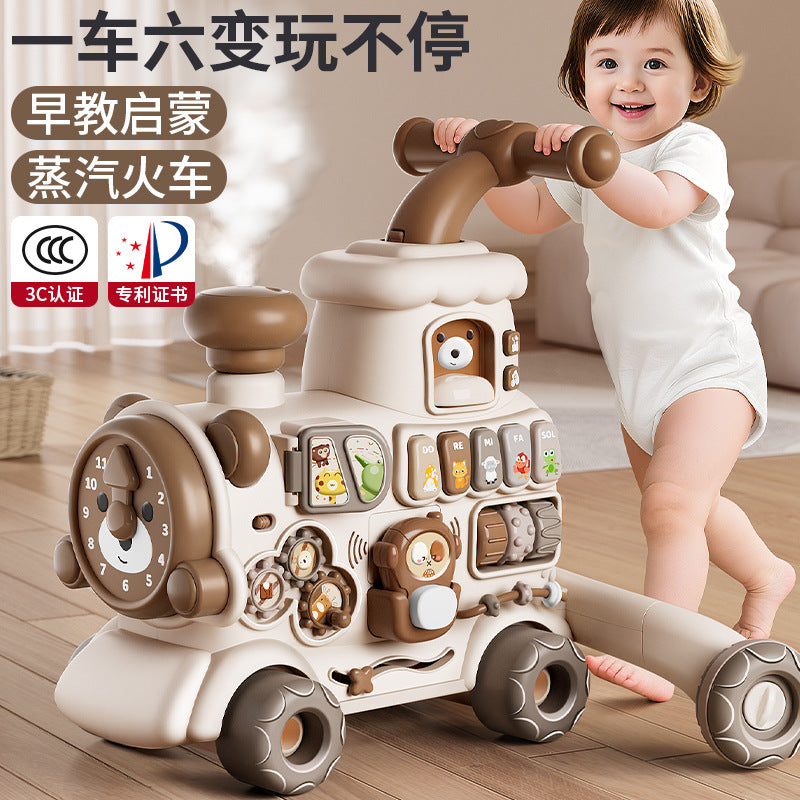 Baby multifunctional 5-in-1 walker stroller, educational anti-tip spray glider, cross-border hot-selling toy