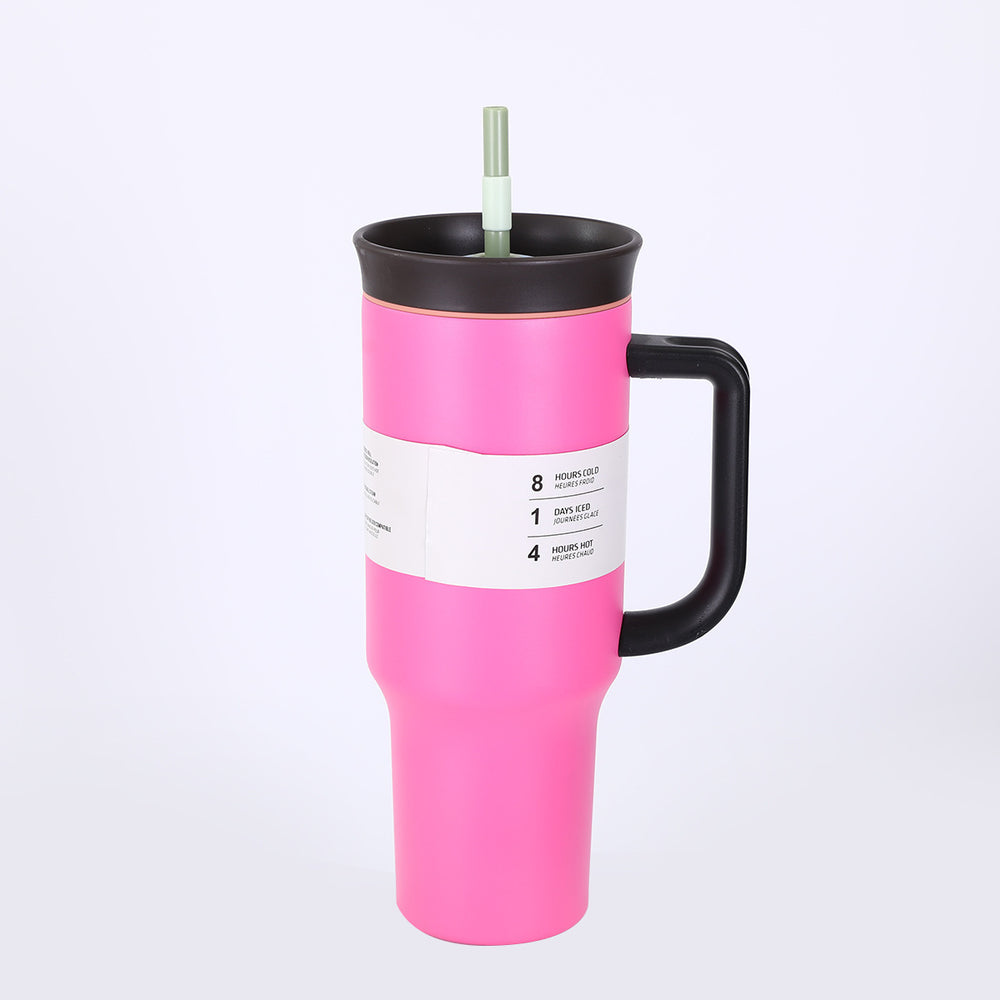 Amazon 40oz large capacity car cup 304 stainless steel vacuum insulated tumbler with straw and handle - ice tumbler