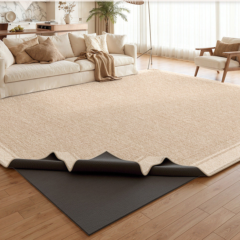 Removable and washable carpet living room medieval cream style no-wash and wipeable double-layer removable machine washable soundproof floor mat for home use