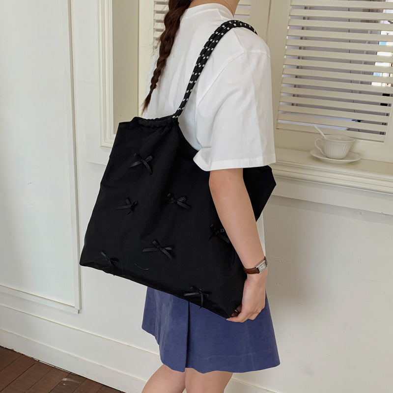 Sense of designbows bag koreanniche stylesweeteasiest for match shoulder bag spring and summernew arrival armpit bag tote bag
