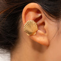 Gold earrings wholesale 2025 new european and american cross-border alloy jewelry niche accessible luxury starfish earrings women's ear cuff