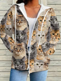 hot-selling plus-size women's zip-up hoodie, new casual long-sleeve hooded sweatshirt jacket, dropshipping available
