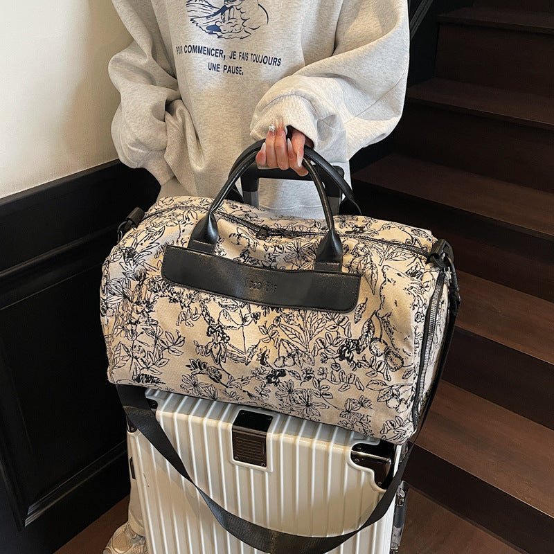 New Chinese-style large-capacity short-distance travel bag, women's lightweight portable luggage bag, maternity bag storage bag, travel luggage bag