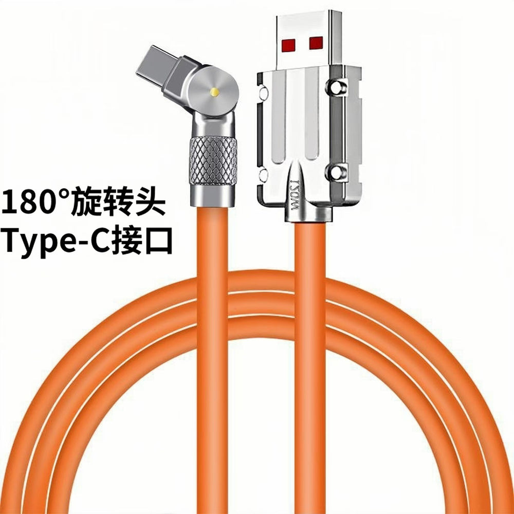 3-in-1 data cable, 120w supercharge cable, compatible with apple, huawei, and android phones, 3-in-1 6a data cable