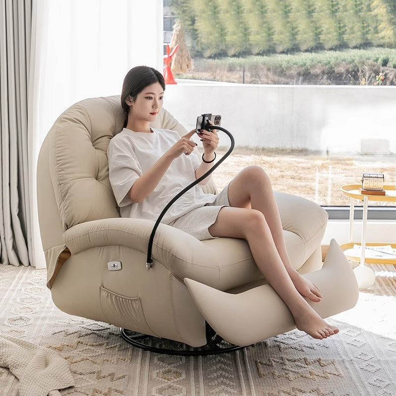 Electric multifunctional recliner - relax, lounge, and sleep in style! premium sofa pod for living room, home, and single seater