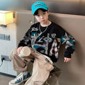 Spring autumlong sleevest-shirt boys new arrival youth student handsome casualsweatshirt men's big children's clothingtops